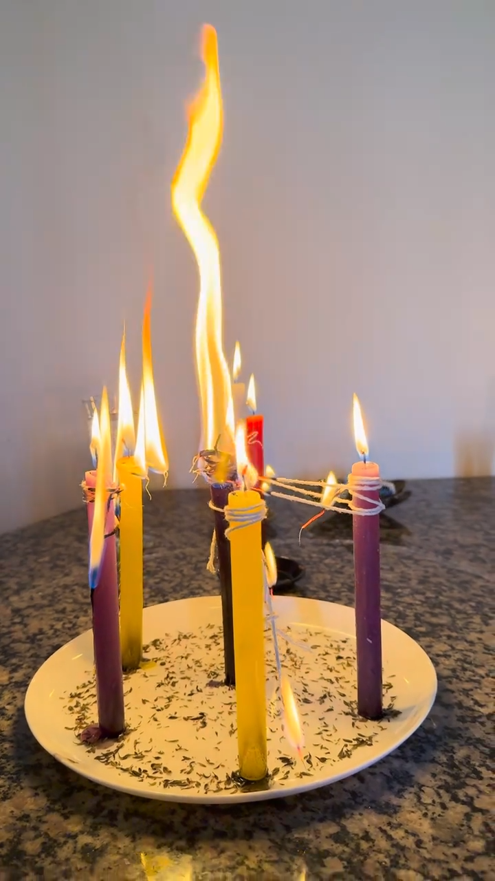 Candles burning